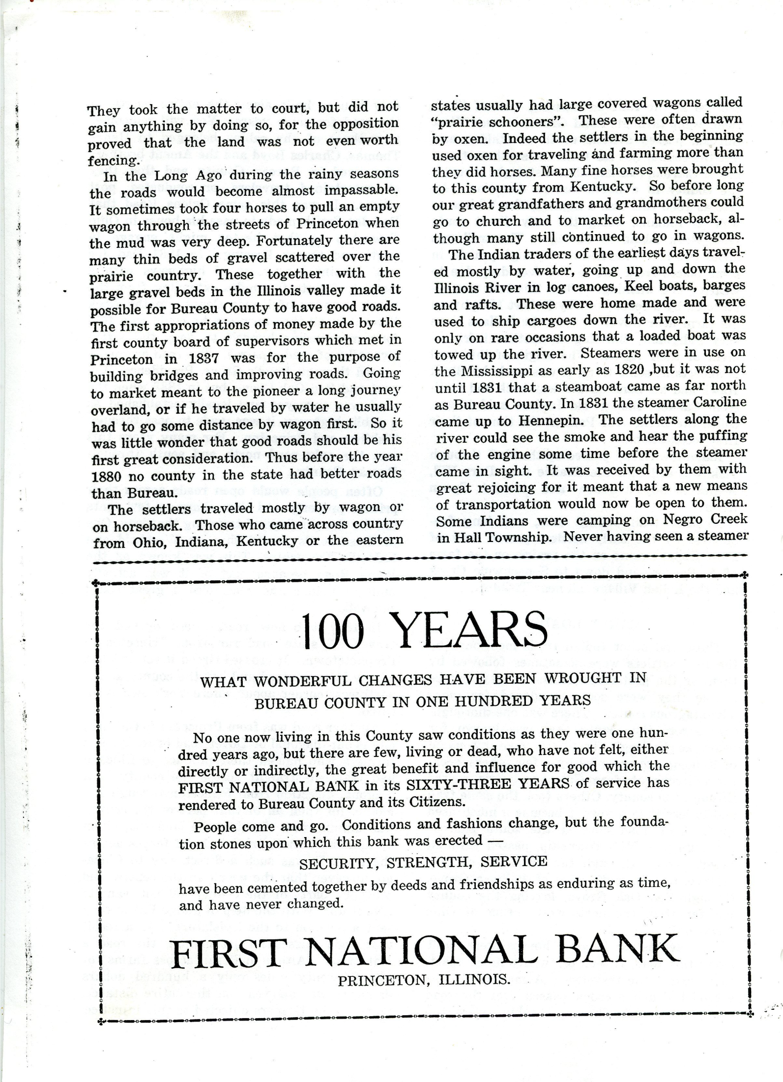 Early History of Bureau County